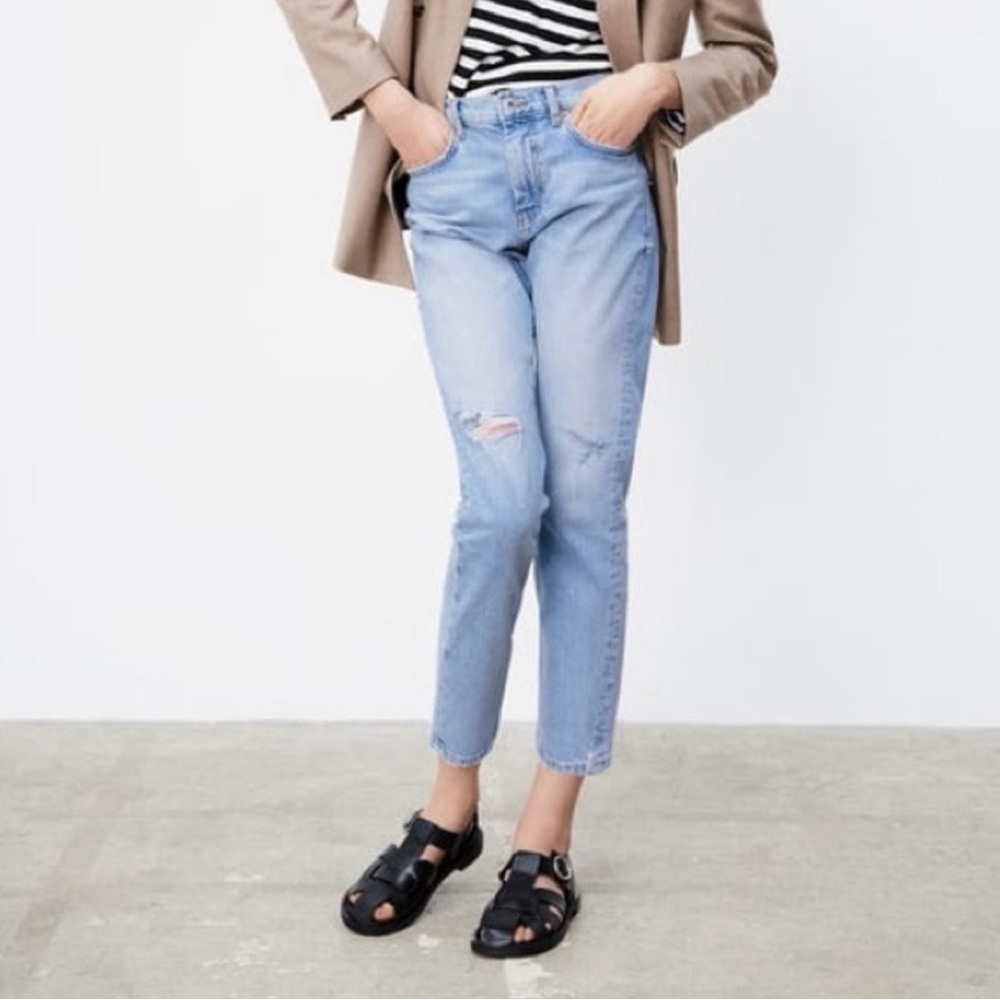 Zara The New Slim Light Blue Jeans Size 14